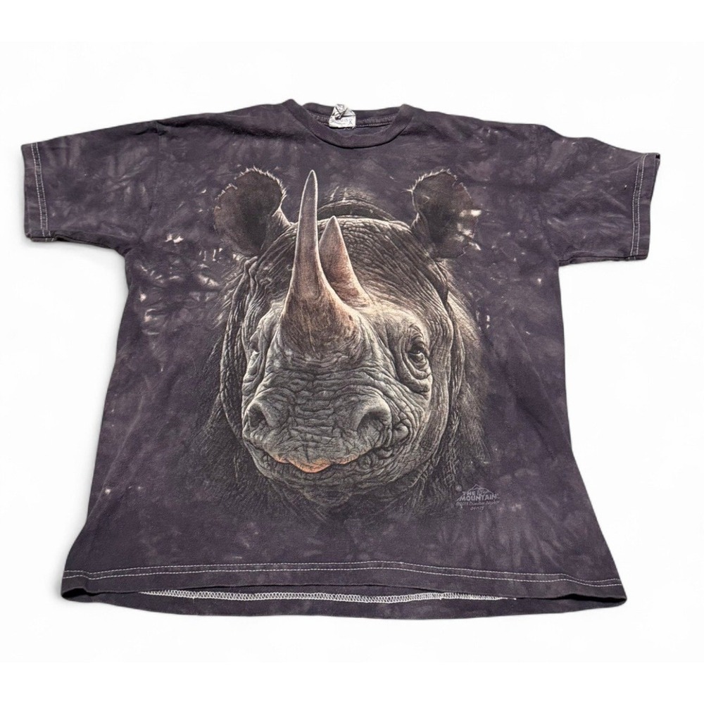 The Mountain Rhino Shirt Youth Large Tie Dye Animal Graphic Tee 2013‎